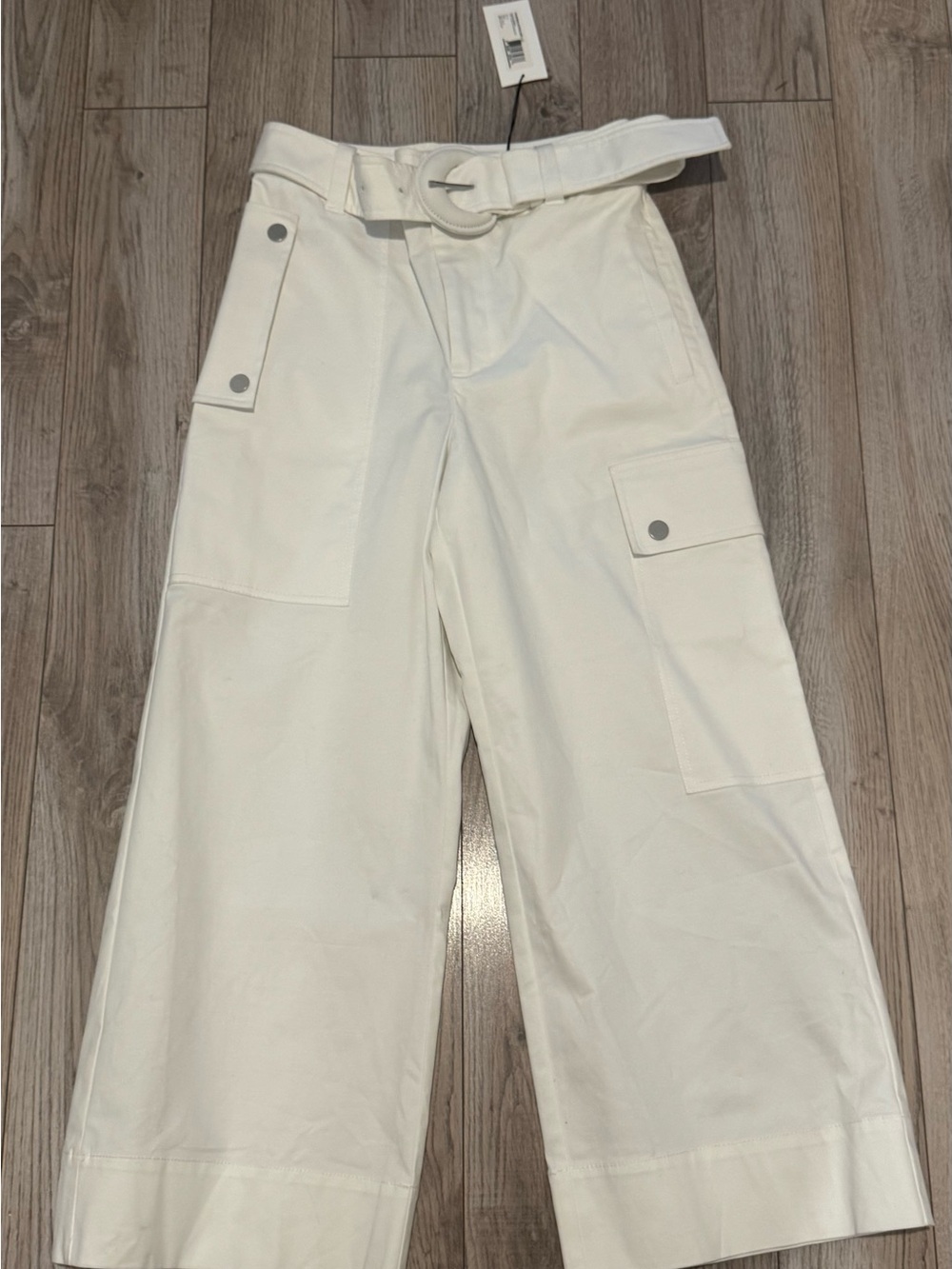NWT Proenza Schouler White Label Cargo Utilitarian Chic Pants Size 4 Ankle Snap